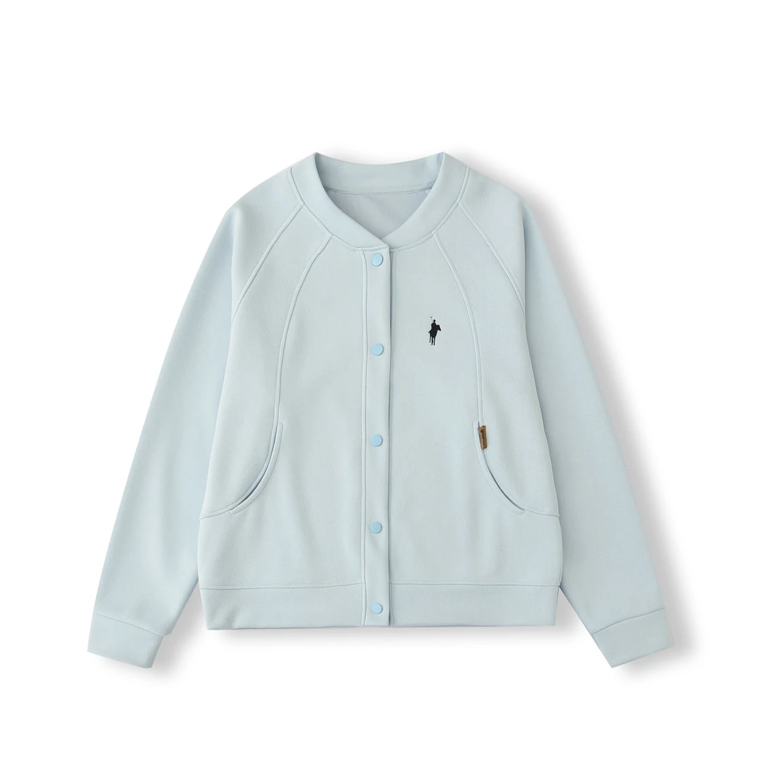 春季新款时尚百搭小马重工拼接休闲棒球服2509