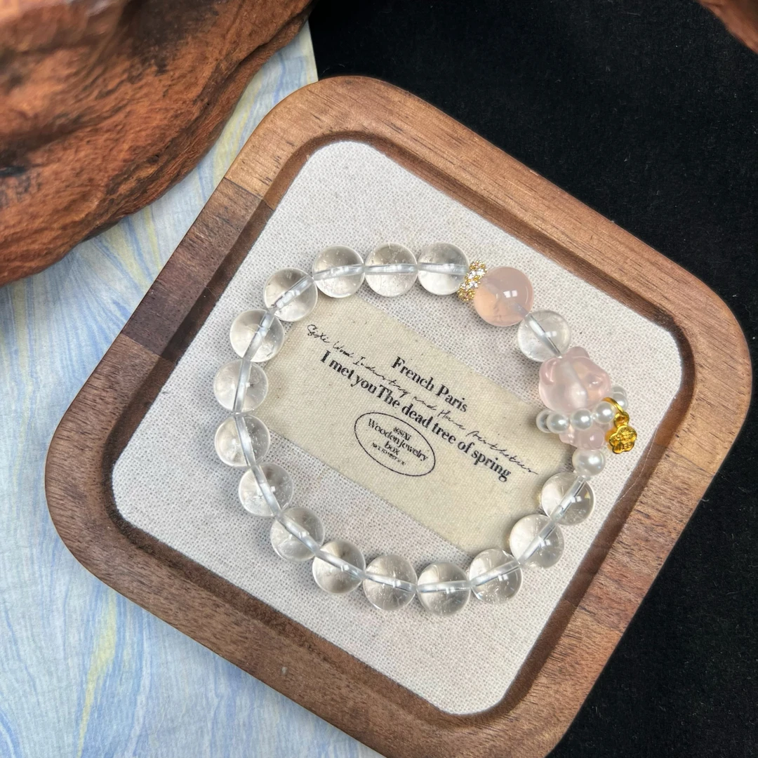 【逢熊化吉】TGS天然水晶手串原创设计 K55