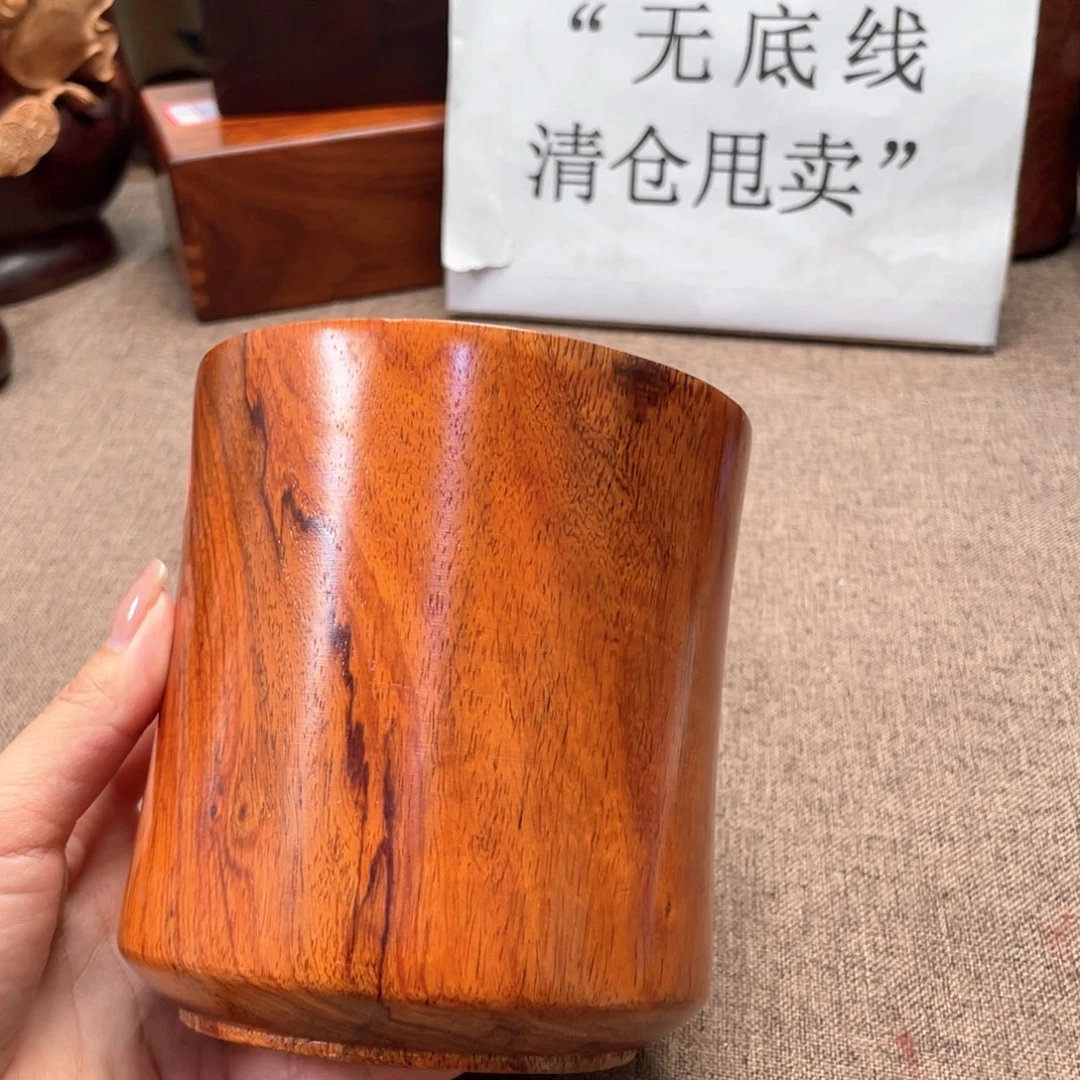 大果紫檀（缅甸花梨）笔筒