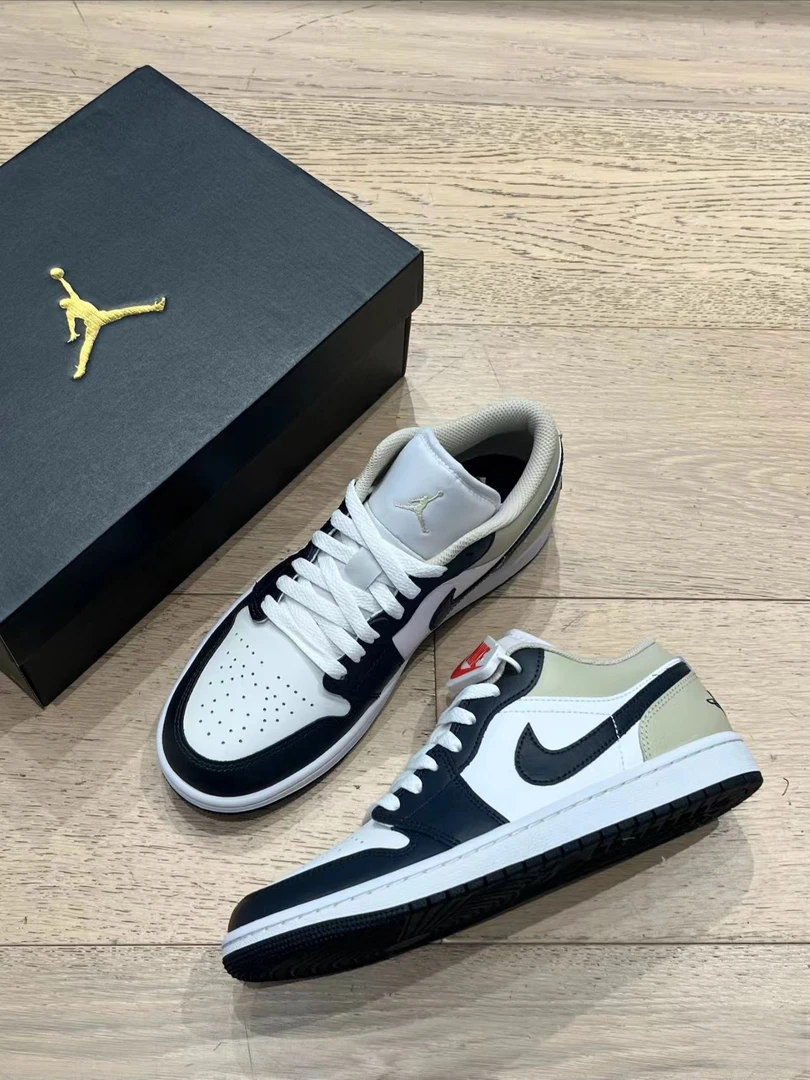 Air Jordan 1 Low AJ1男款黑白黄低帮休闲板鞋运动篮球鞋官方正品