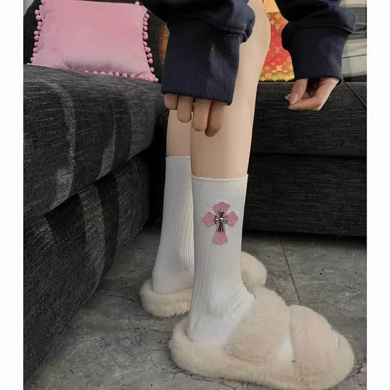 重工刺绣女潮女袜GG