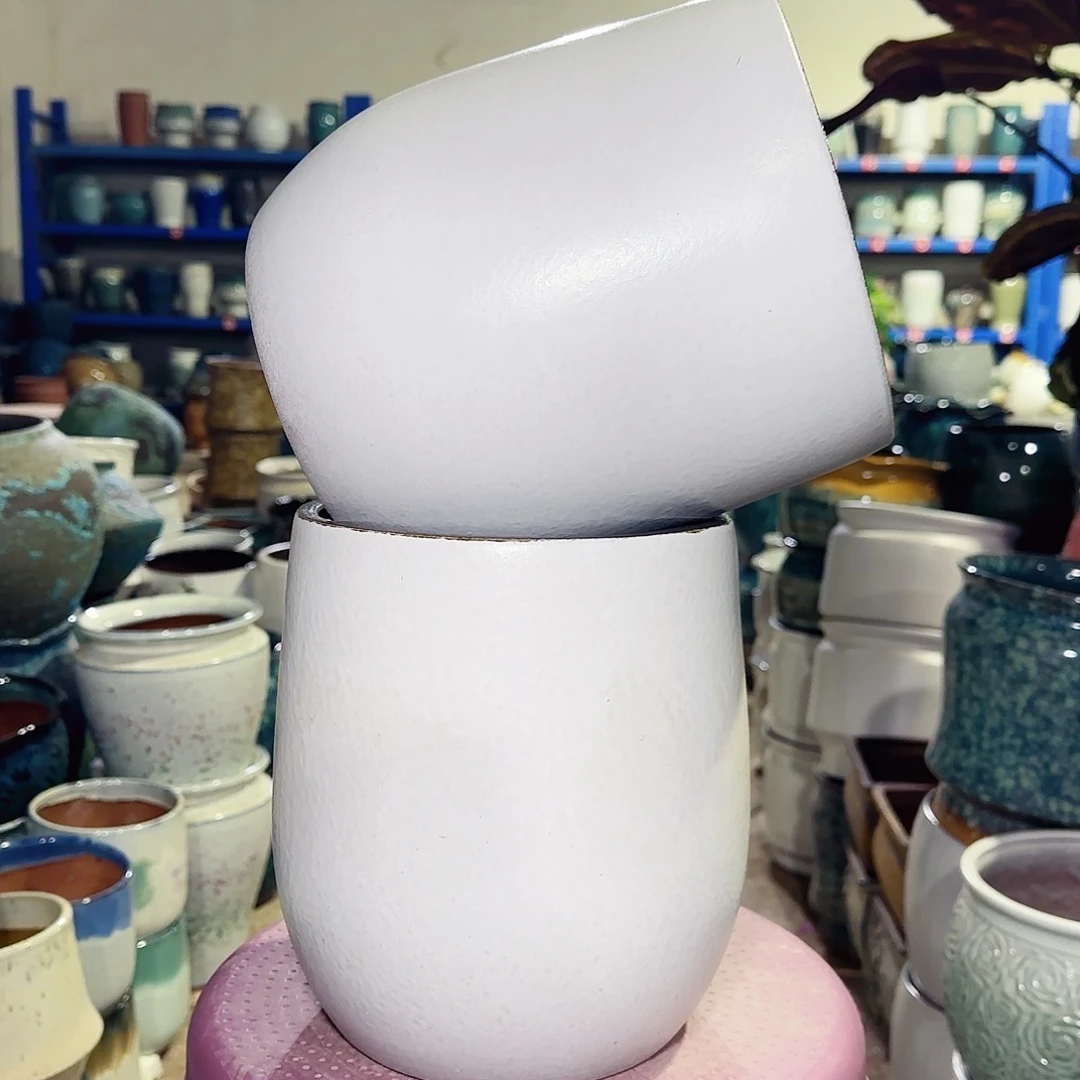 紫砂花盆高21口17