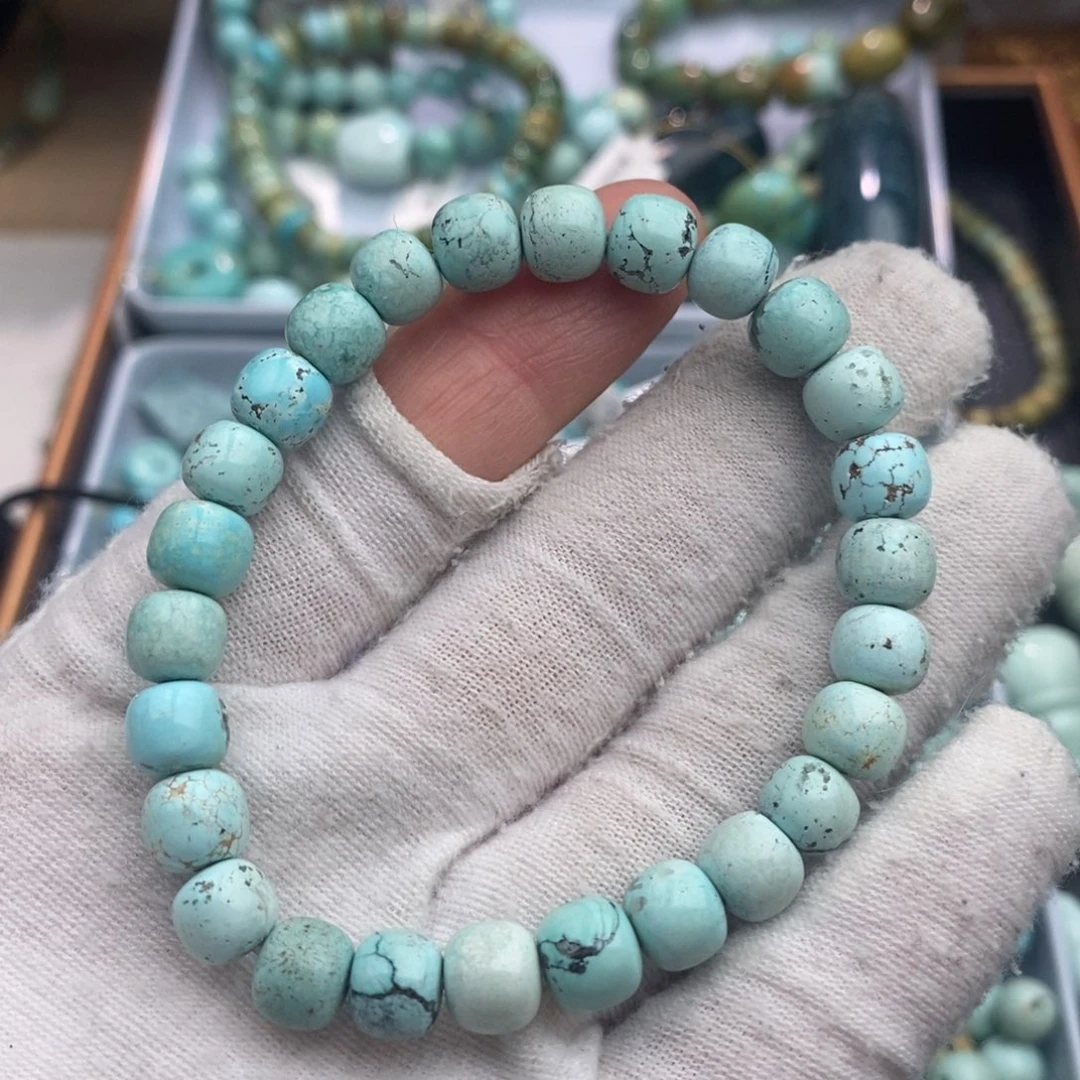 未镶嵌绿松石卡7➕老型手串