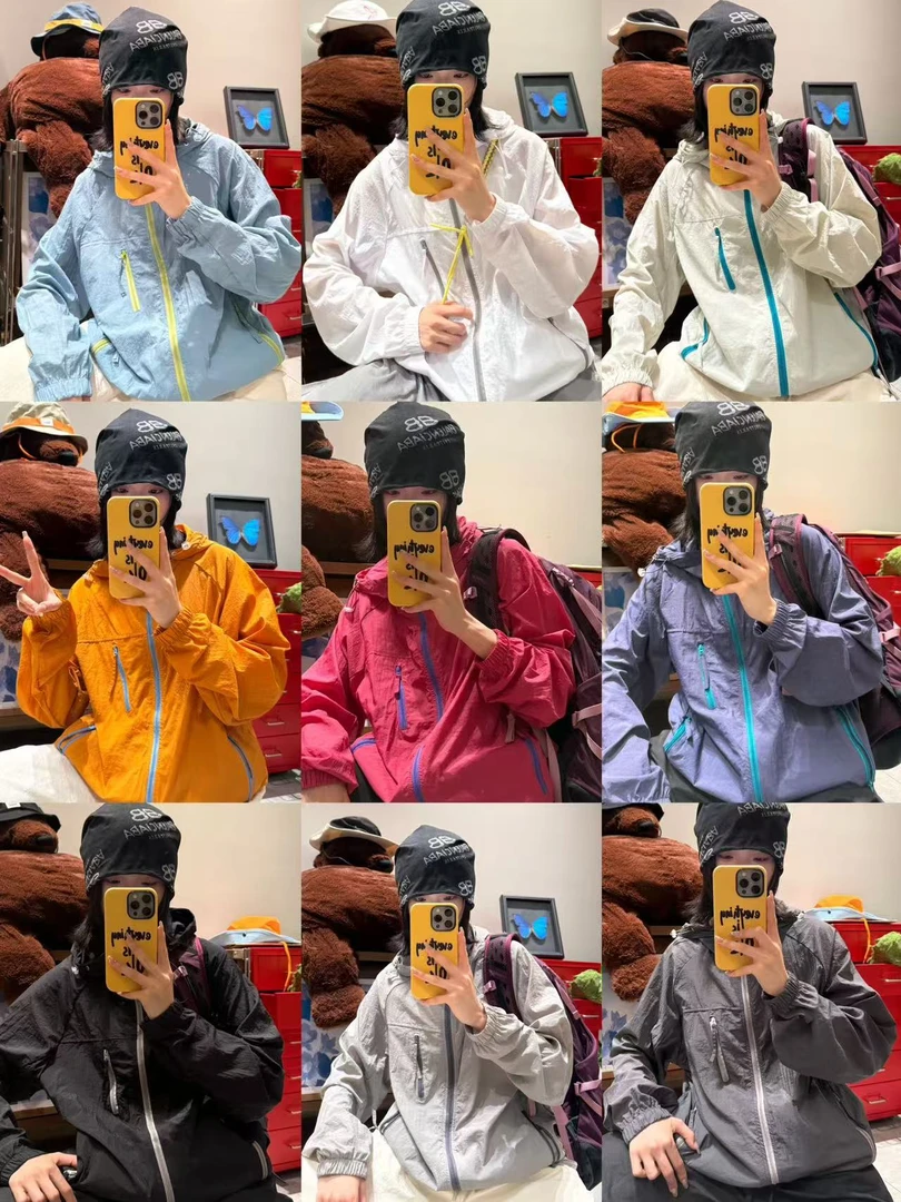 「冰川呼吸孔」UPF50+夏季新款情侣连帽轻薄透气防晒衣户外百搭休闲