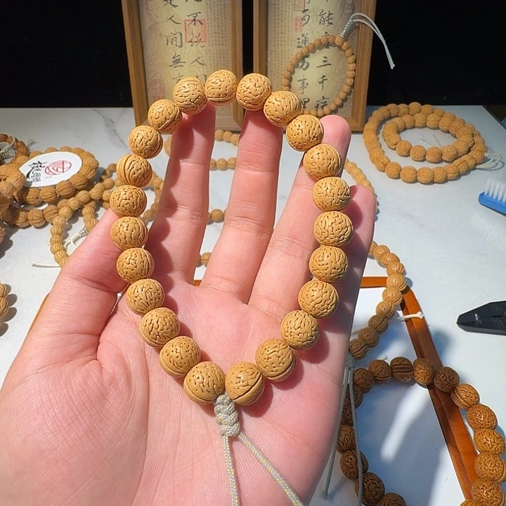 迷***糊手串桃核野生密纹宽脐