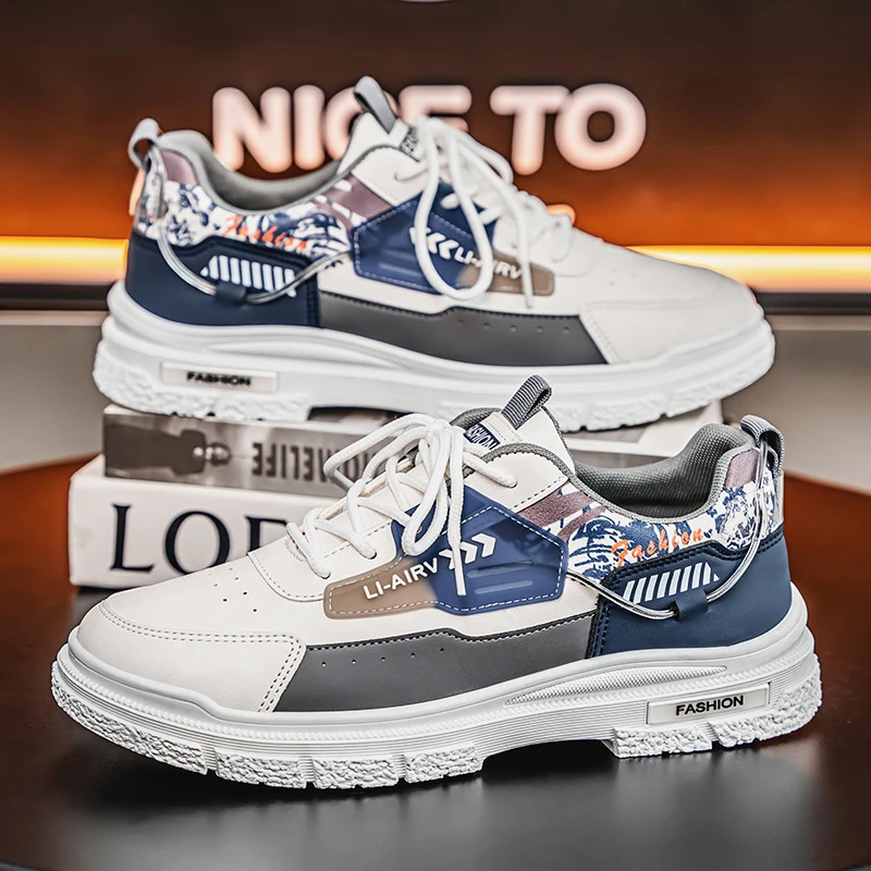 2025春季新款低帮男鞋运动休闲鞋青年男士板鞋韩版时尚潮学生单鞋