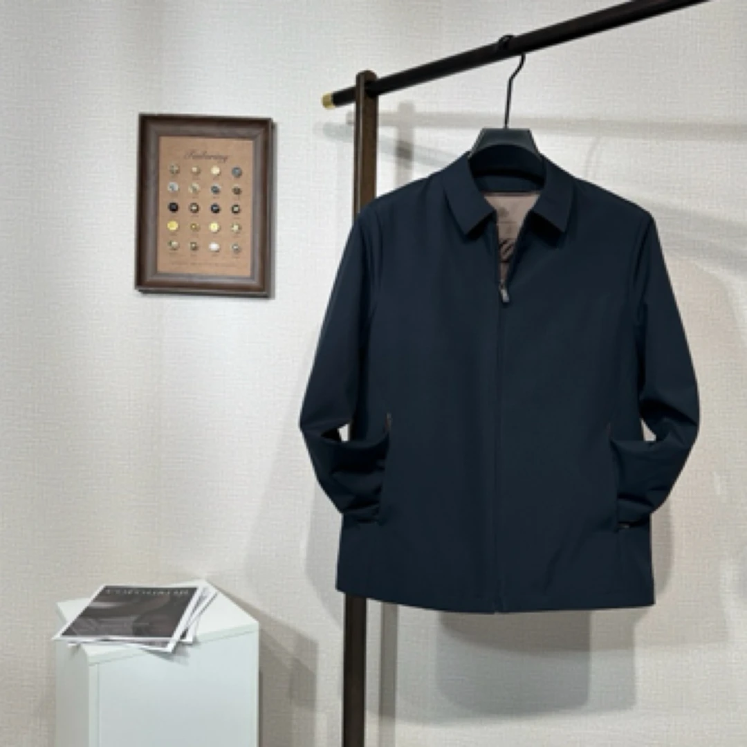 美尔森公务员行政翻领可脱卸内胆日常通勤夹克羽绒服外套256