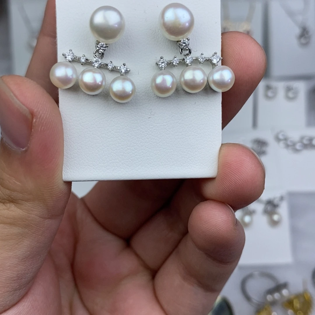 未镶嵌耳饰淡水珍珠