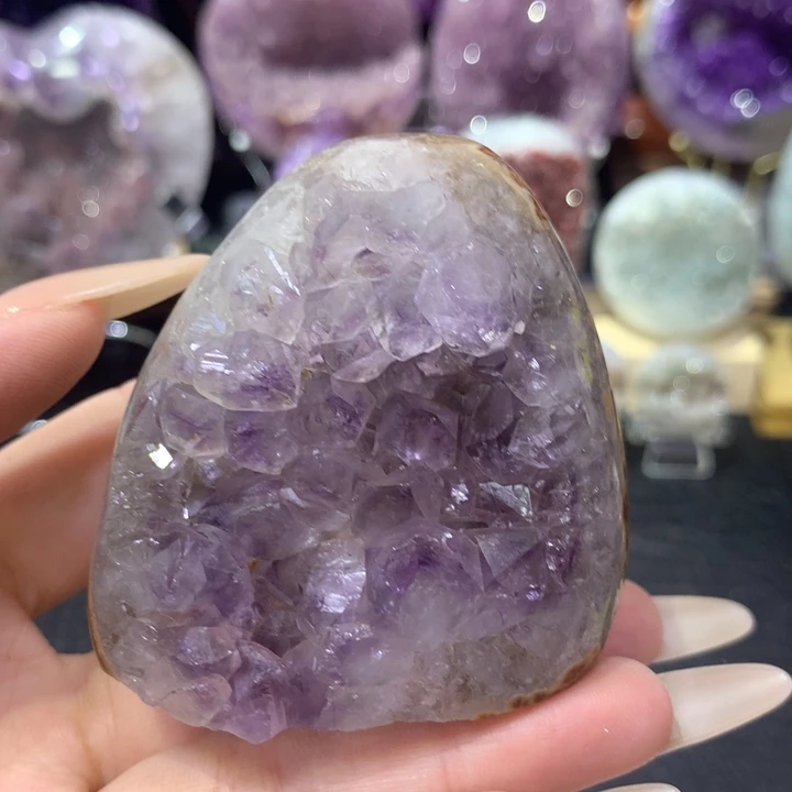 珠宝半成品未镶嵌紫晶福利晶镇不退