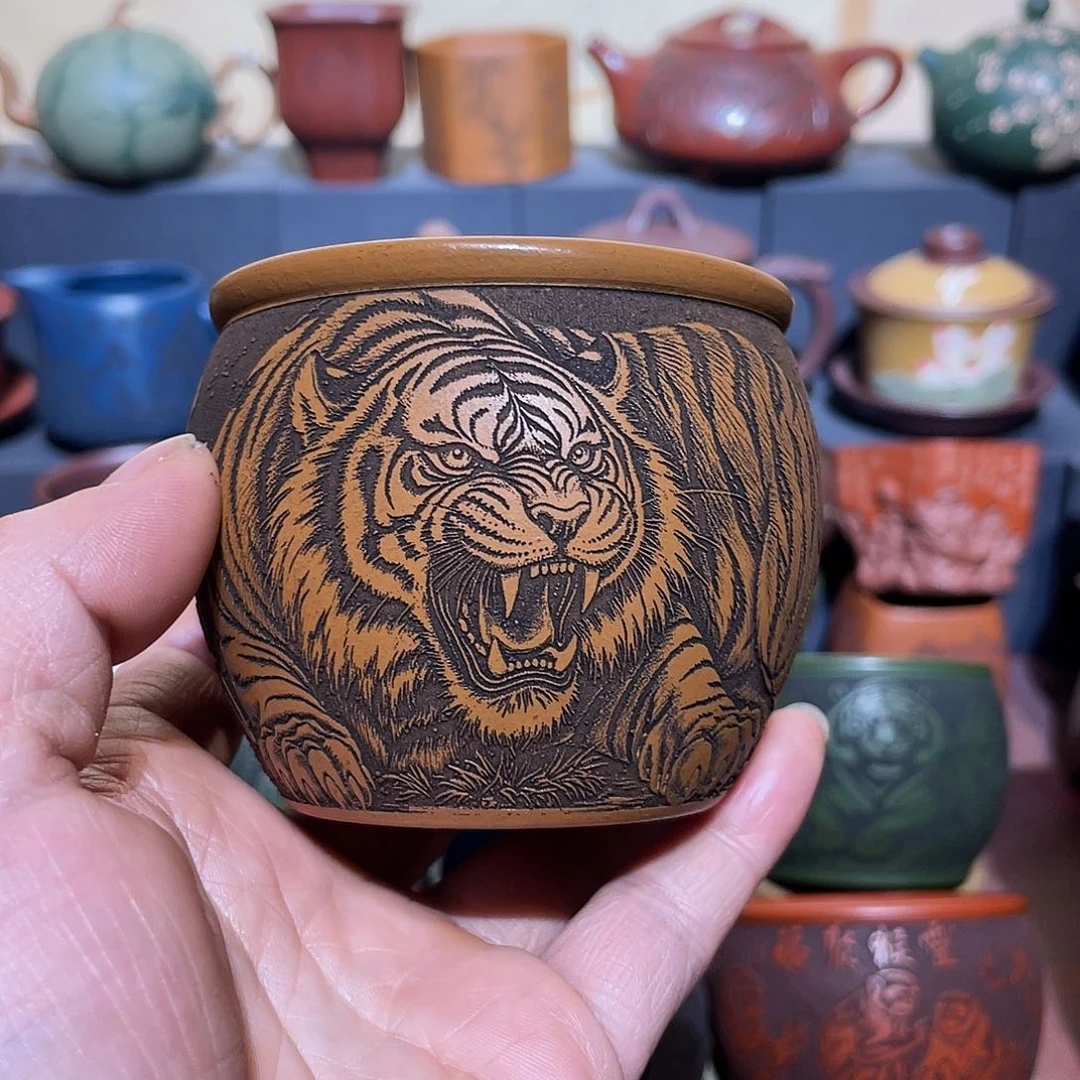 原矿紫砂手工主人杯