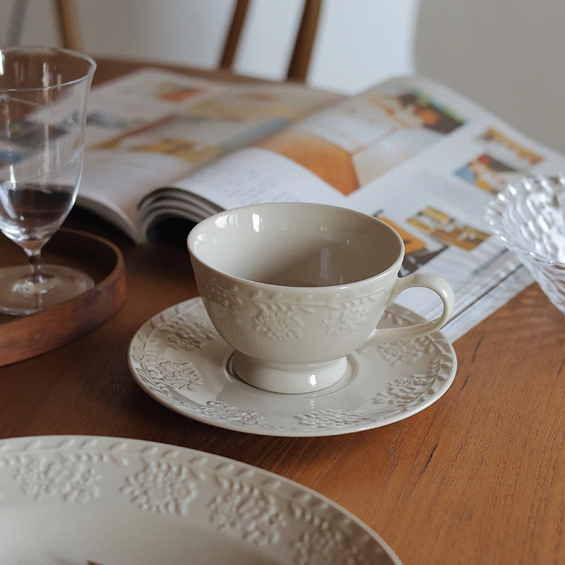 【瑕疵】Camussay永远的爱帕索290ml咖啡杯 杯10.5×8.8cm碟16.5×2cm