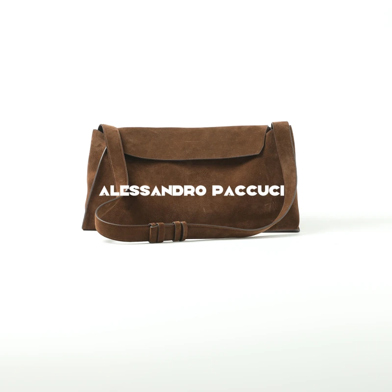 AP洛哥44123BT【咖啡】牛皮反绒纯色优雅气质百搭女士手提单肩包