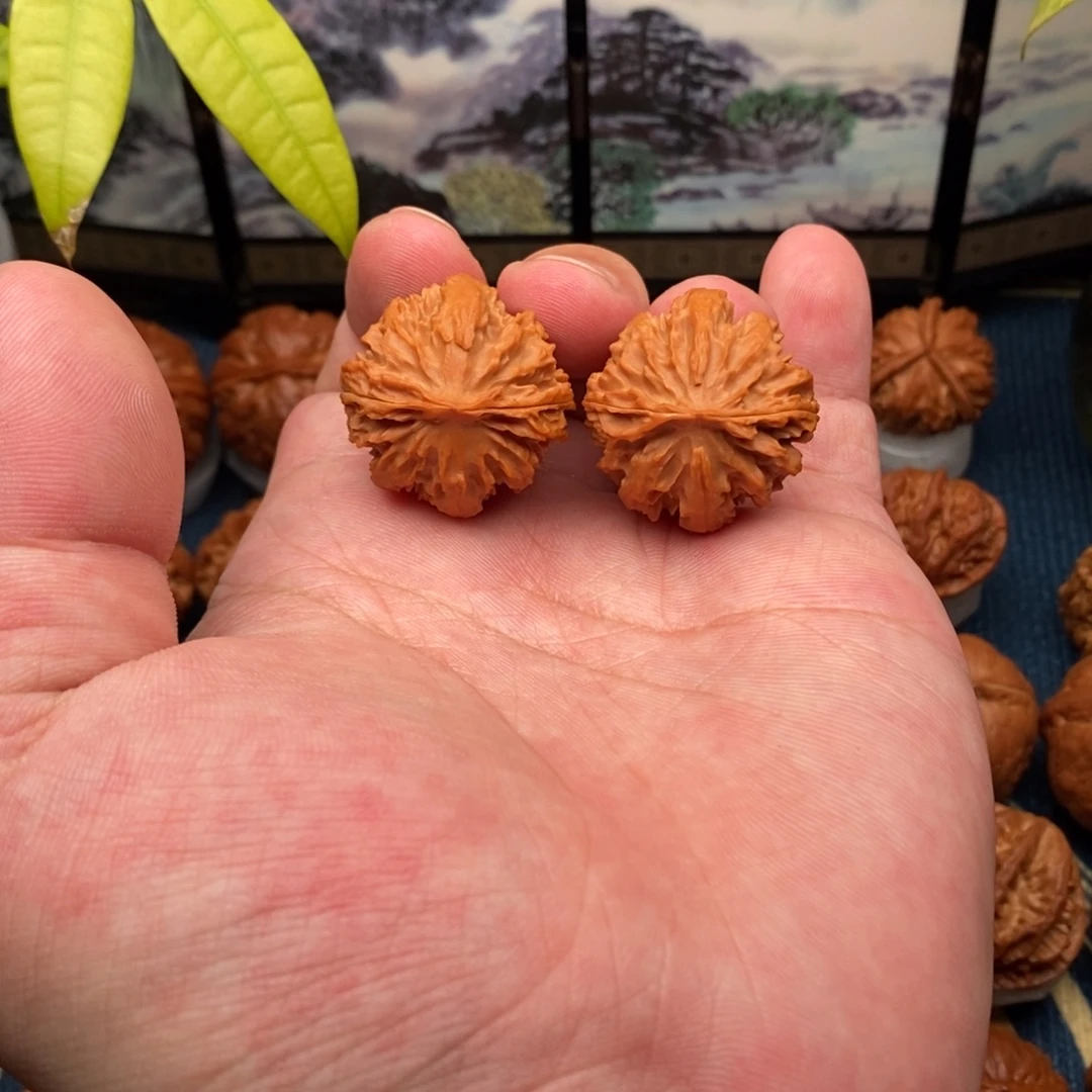 把件文玩核桃雪花粗筋