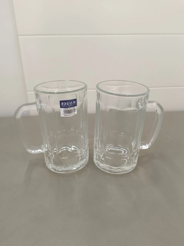 加厚耐热玻璃杯透明家用啤酒杯水杯茶杯耐高温6个装(900345)