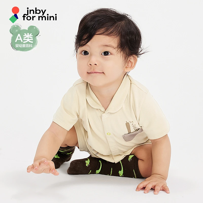 新款江南布衣婴童翻领连体衣25春男女童婴儿YP3F11260