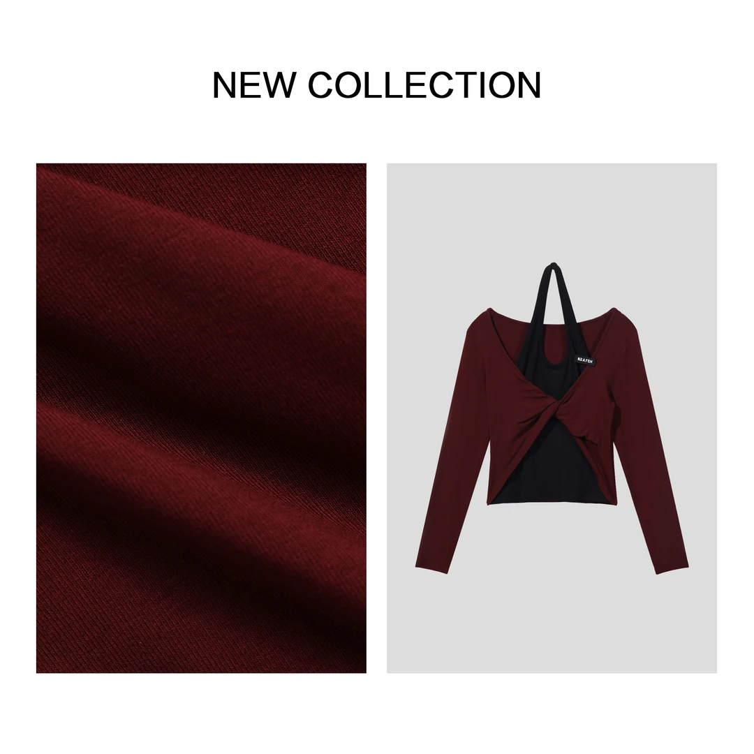 【小依专享】C1F38055B 女士秋季衬衫 简约纯色针织面料-8055