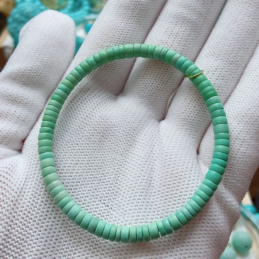 绿松石未镶嵌直切手串4.5mm