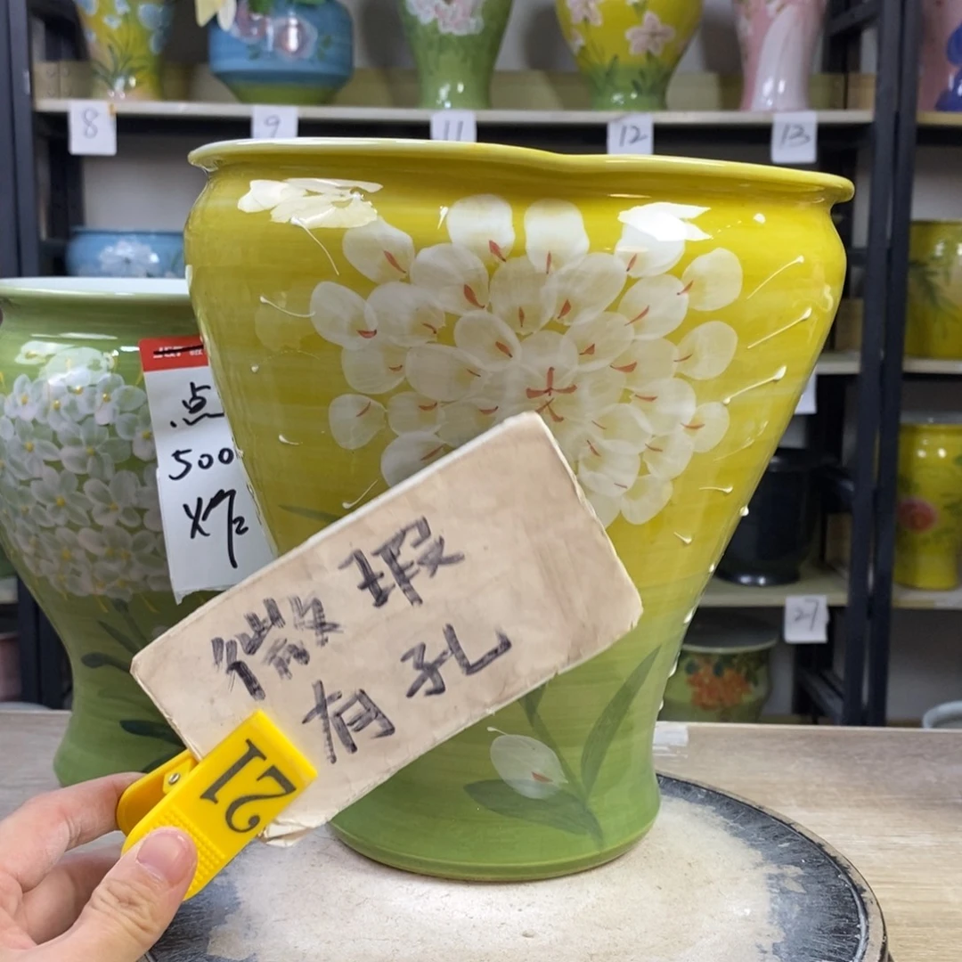 景德镇手工手绘陶瓷花盆