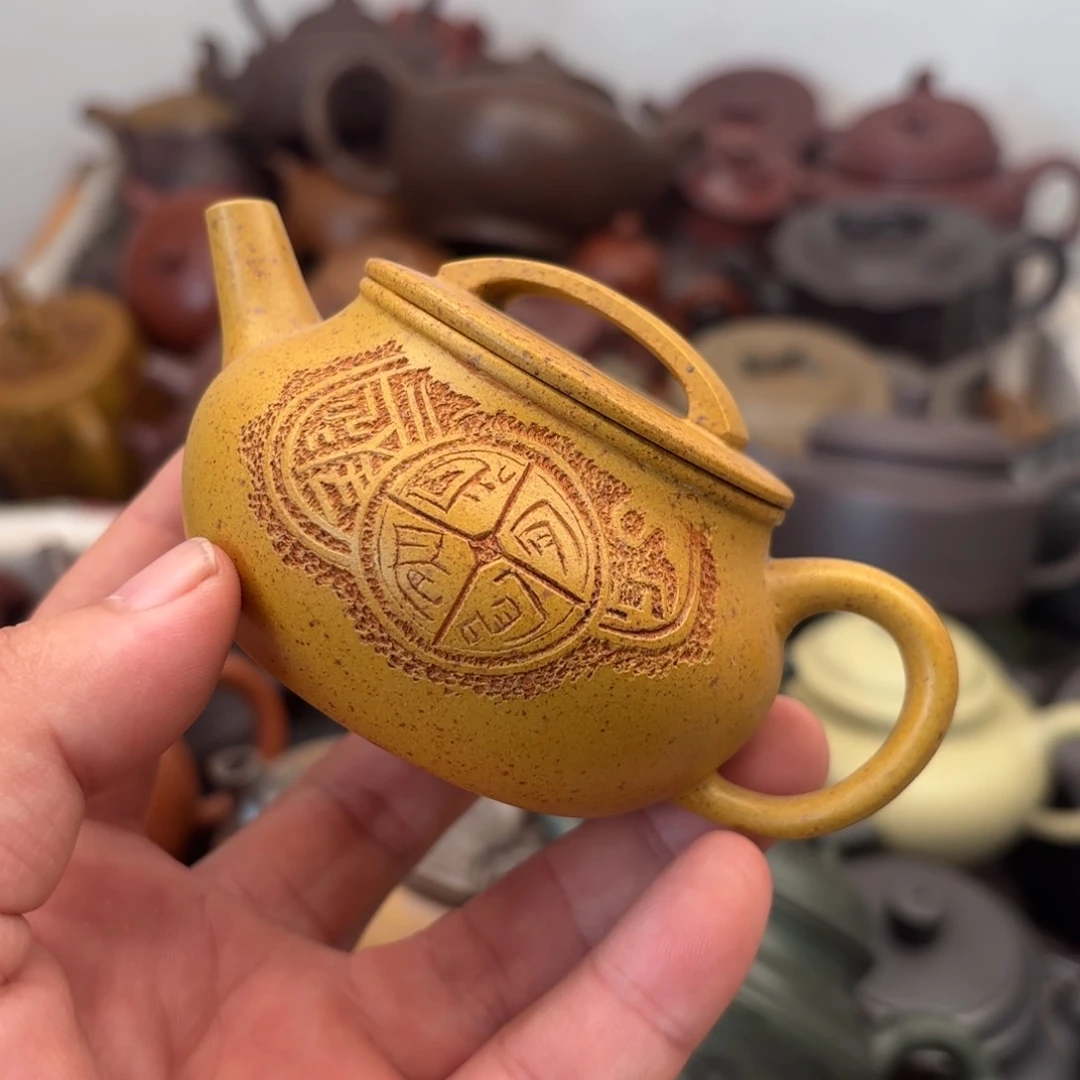 茶壶紫砂紫砂壶身开裂