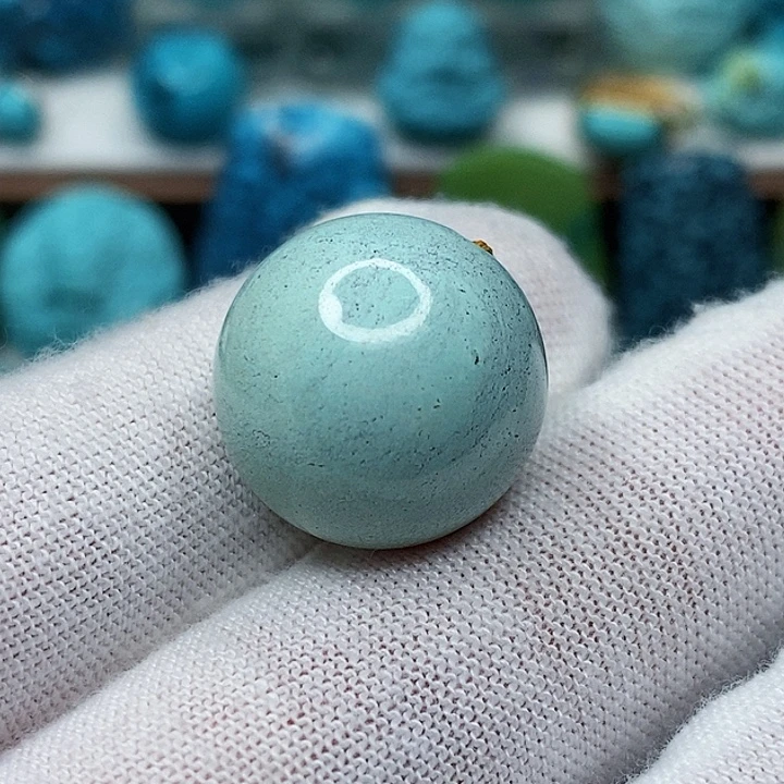 绿松石未镶嵌天然原矿 地大质检