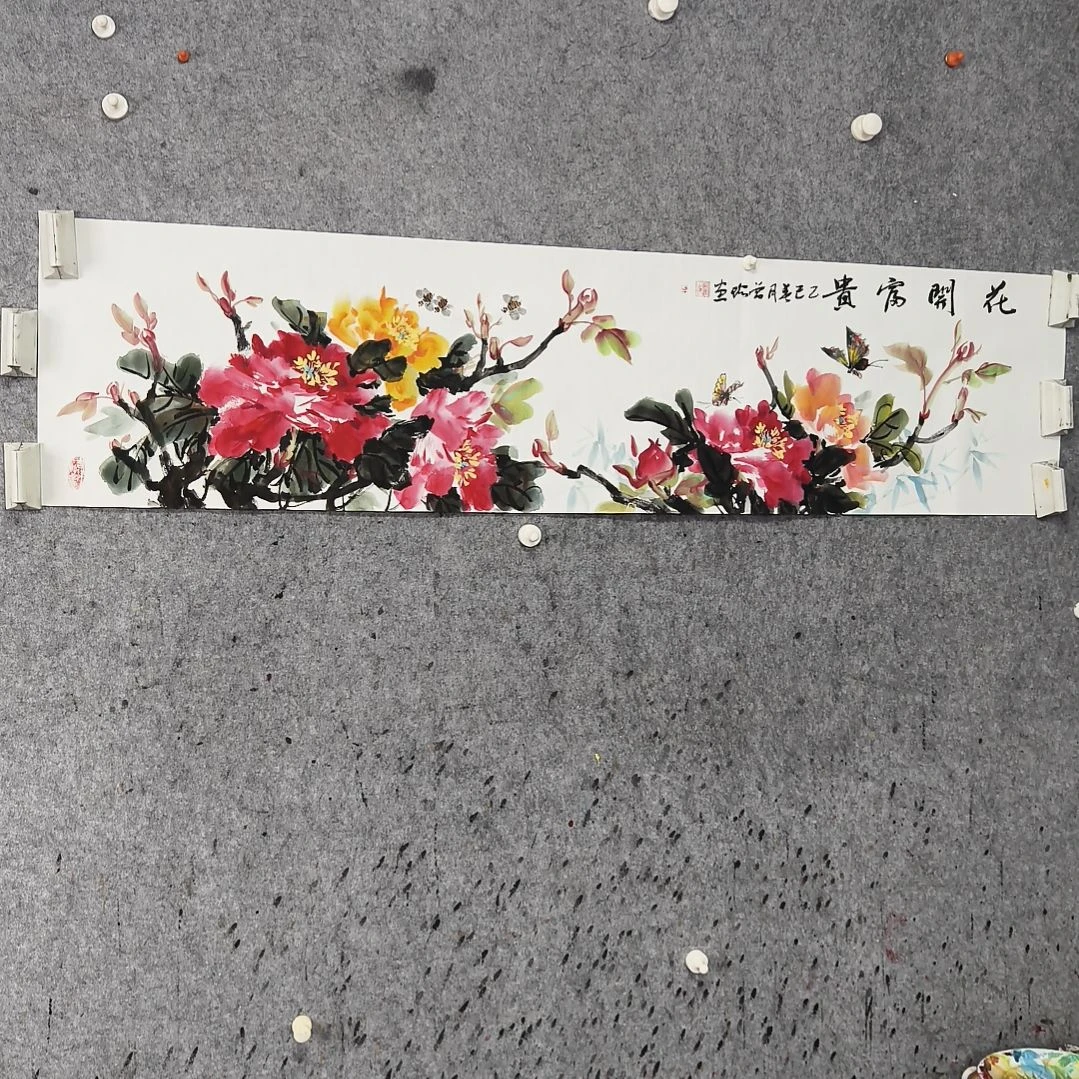 国画木**喵花开富贵险中求
