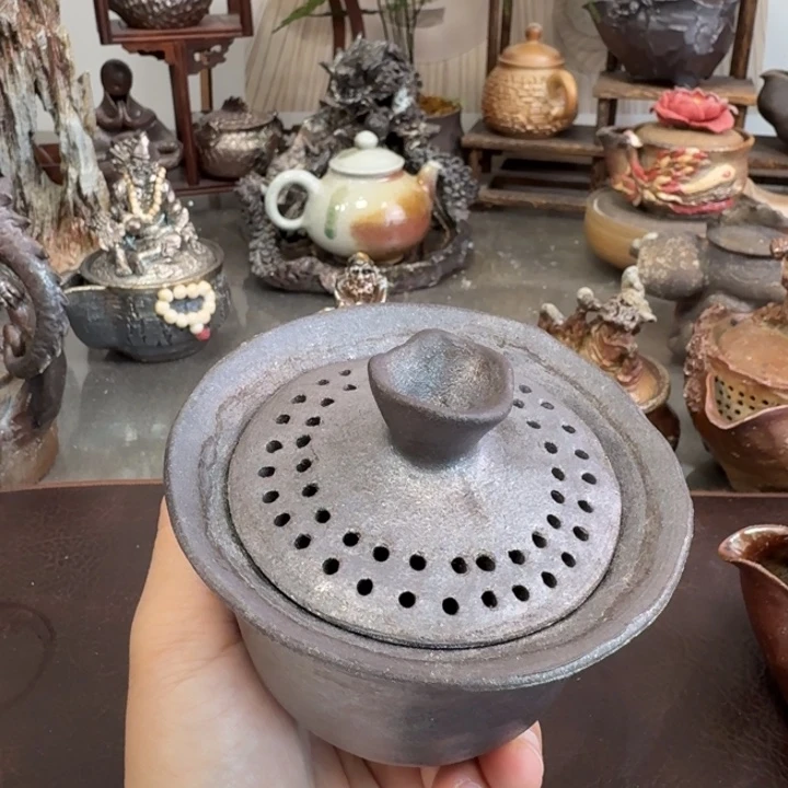 陶盘柴烧福新品方法