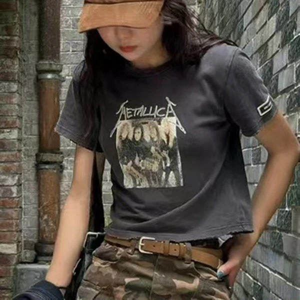 【周炸炸】短袖T恤女圆领短袖T恤#246925