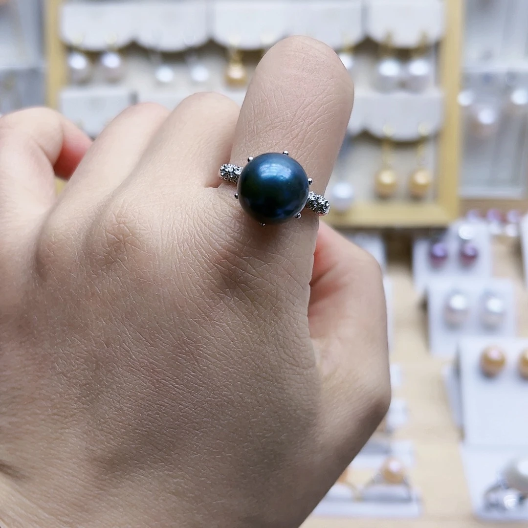 淡水珍珠戒指合金