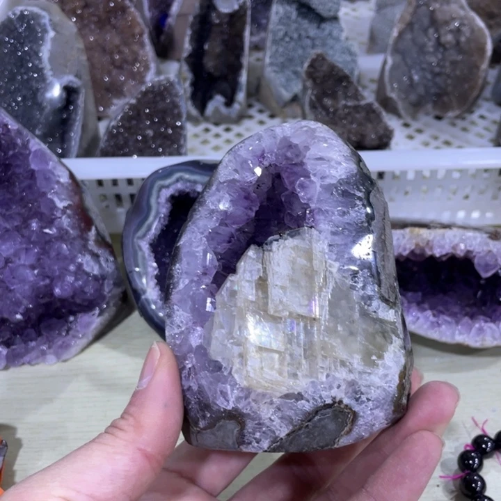 紫晶方解石未镶嵌