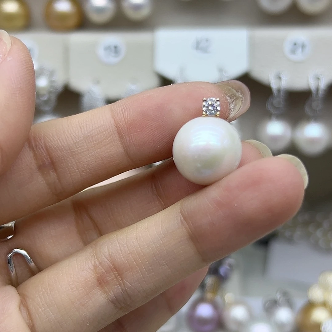 淡水珍珠银S925镶嵌颈饰