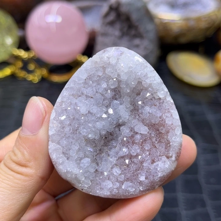 未镶嵌珠宝半成品水晶白晶蛋