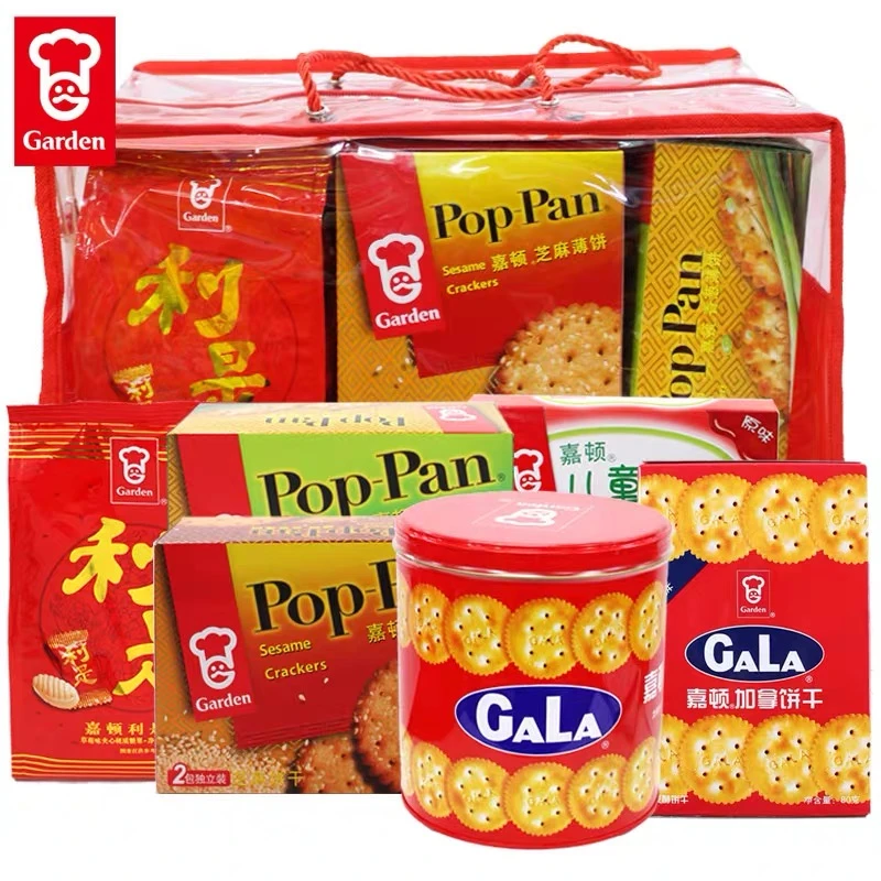 嘉顿饼干礼盒红福大礼包1280g休闲零食品节日送礼茶点饼干糖果