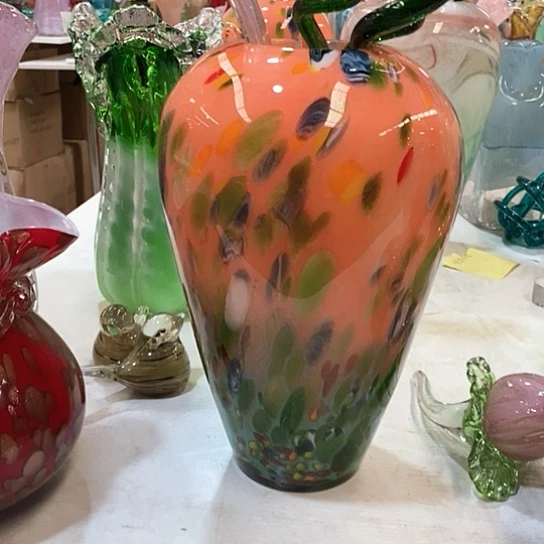 琉璃花瓶高31厘米口径9厘米