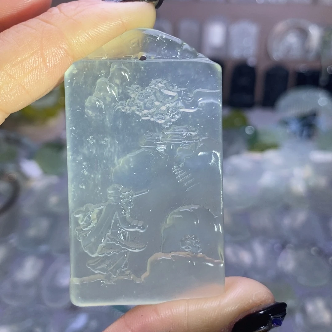 蛇纹石玉未镶嵌颈饰