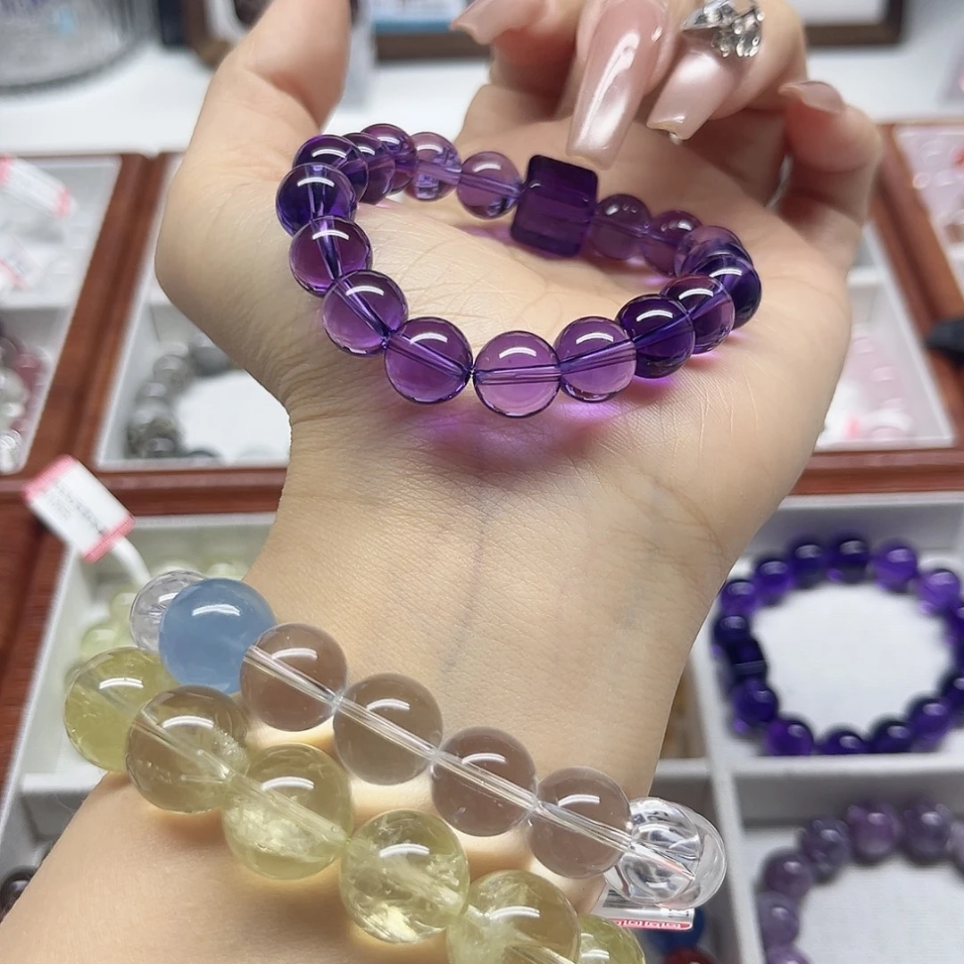 大理石磁石紫水混搭