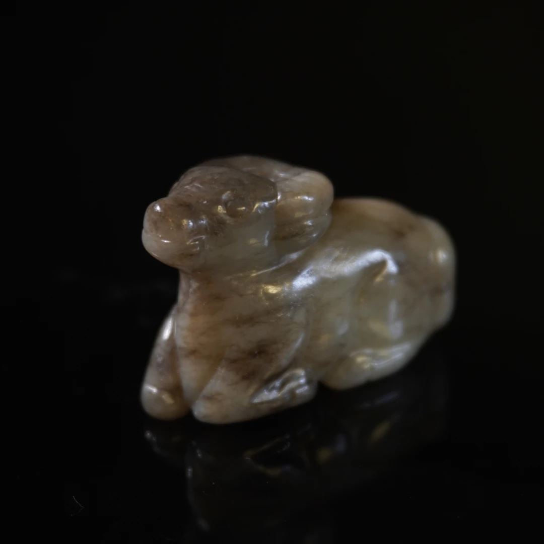 民国和田玉牛/HY549772/金玉良缘/槐荫山房