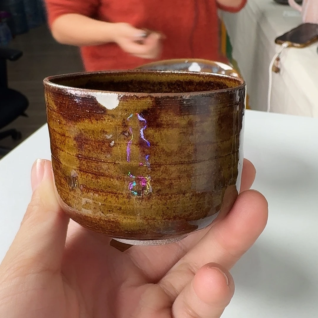 瓷片高取烧茶杯1只
