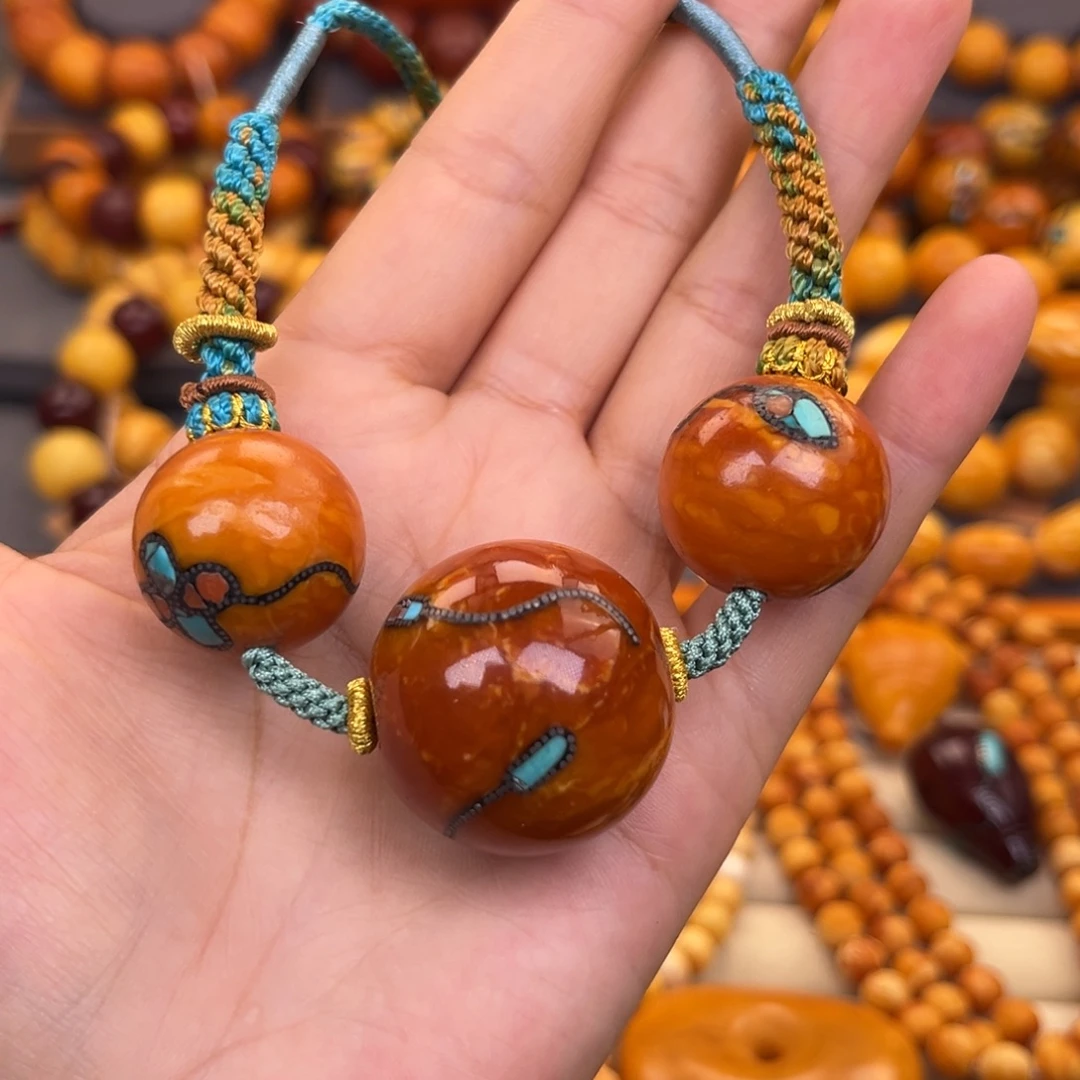 蜜蜡银S925镶嵌裸石蜜蜡X