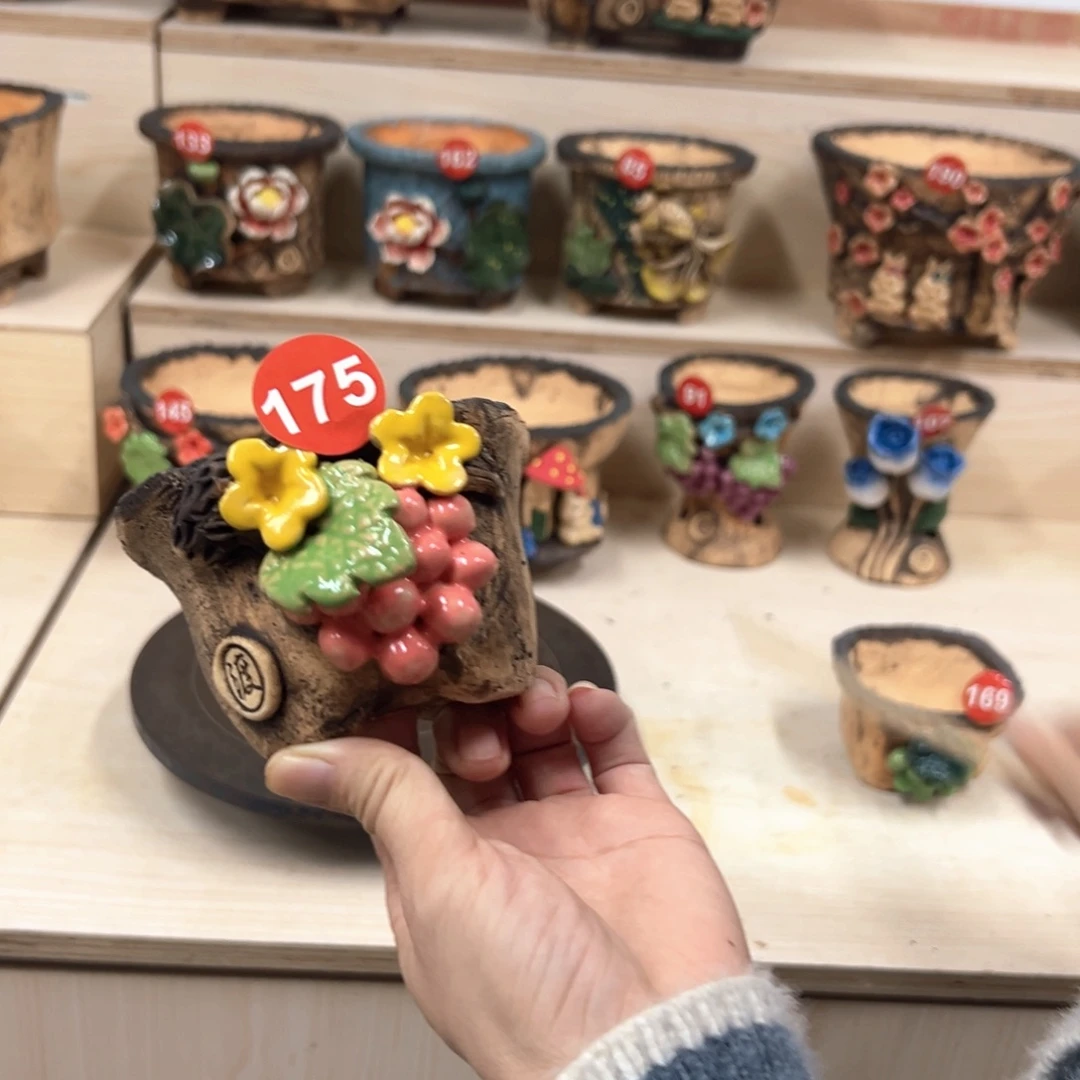 花盆紫砂175号内口8.5外高7