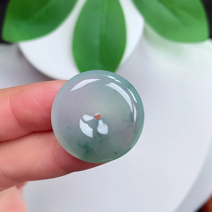 颈饰未镶嵌翡翠平安扣 22.8x6.3mm