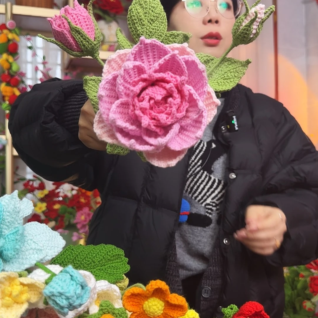 手工钩织设计花束