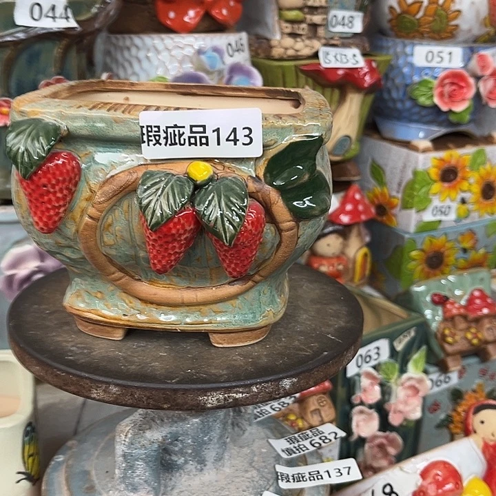 紫砂花盆粗陶材质多肉花盆