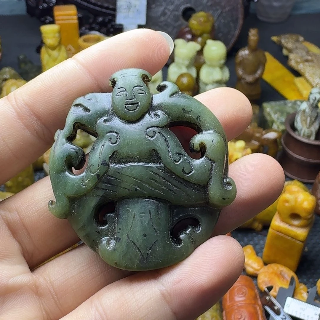 白玉菩提吊坠。。。