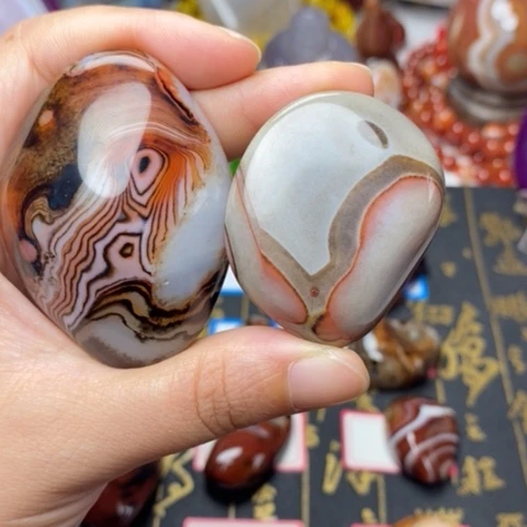 未镶嵌玛瑙/玉髓珠宝奇石柠*！打孔不退不换