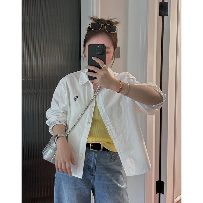 XUZI YU.直筒型刺绣衬衫D94-1067