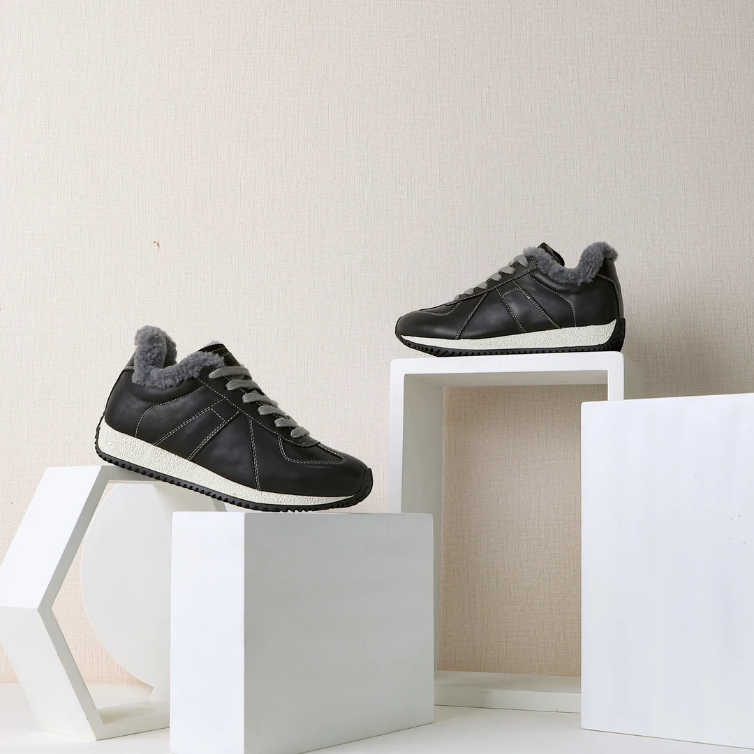 603-8 冬季简约风时尚休闲鞋羊毛保暖防滑时尚厚底百搭加绒