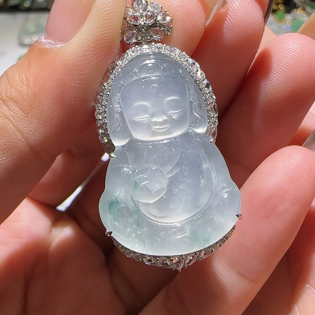 【闪购商品】颈饰18K金镶嵌翡翠天然