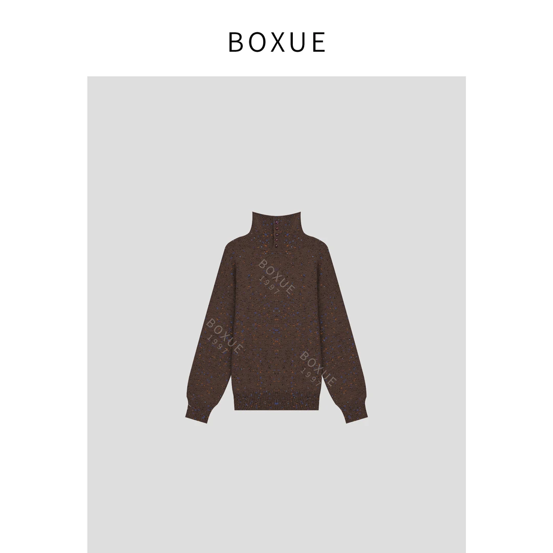 BOXUE"璀璨" 2024冬季高级感彩纱兔.毛＋绵羊.毛 毛衣#241026MY32