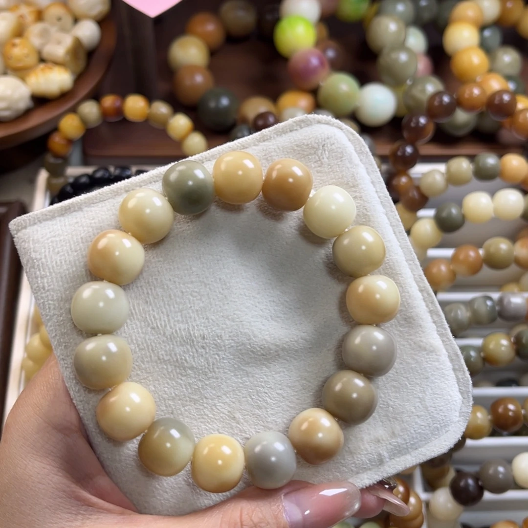 菩提根/象牙果手串干磨飘花苹果14