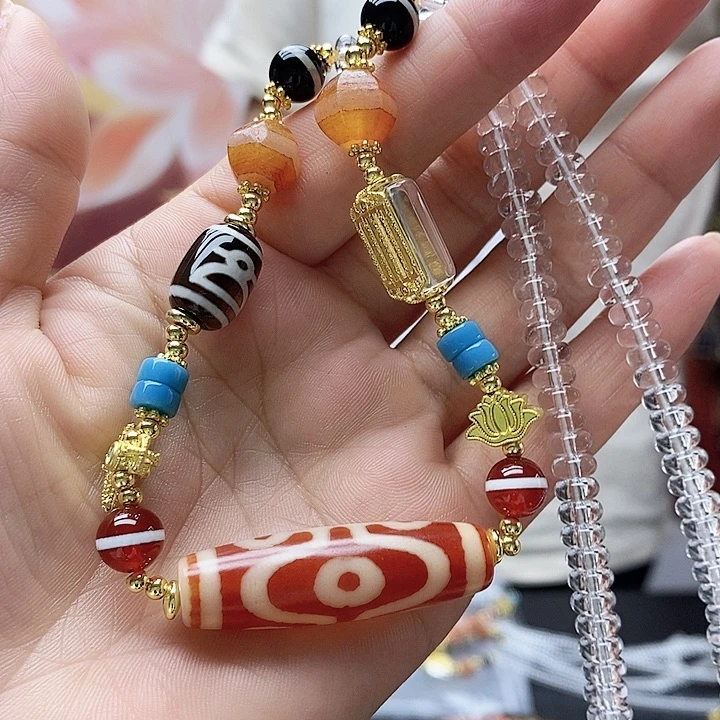 玛瑙/玉髓合金颈饰